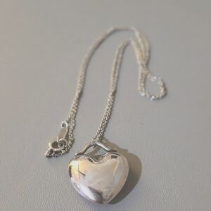 Tiffany & Co. "Puffy Heart" Sterling Pendant Necklace (Ret.)